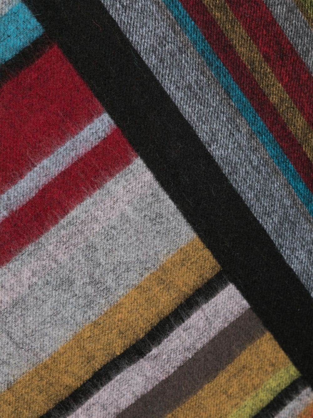 striped fringed scarf - 2