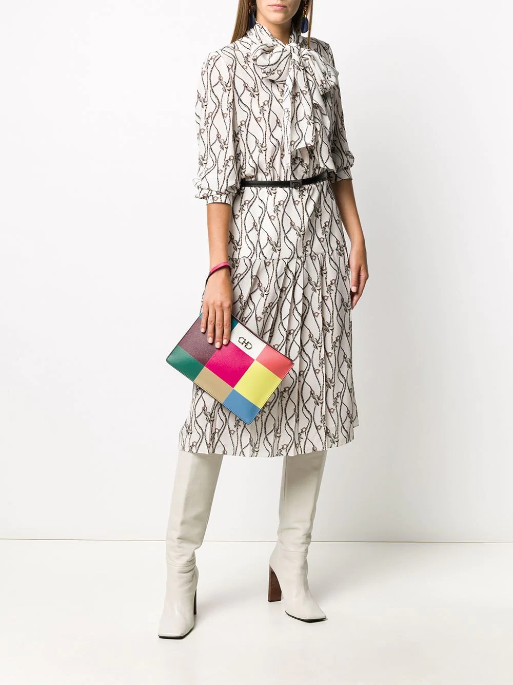 Gancini colour-block clutch - 2