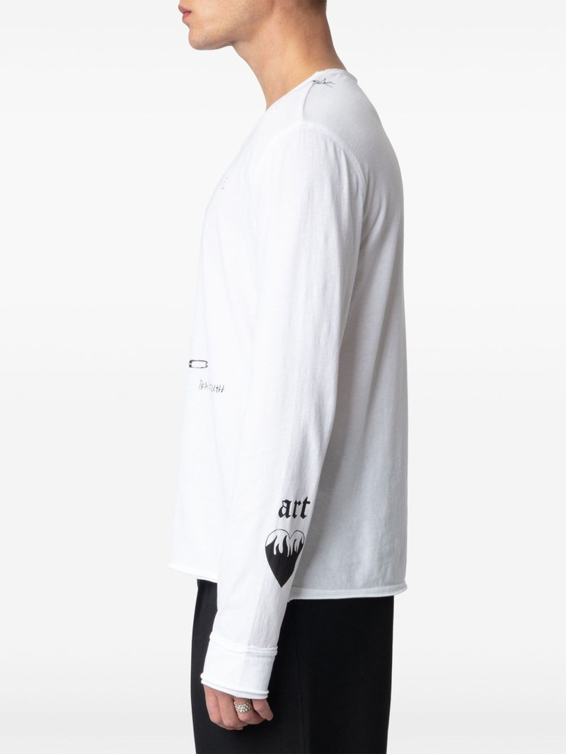 tattoo-print long-sleeve T-shirt 5