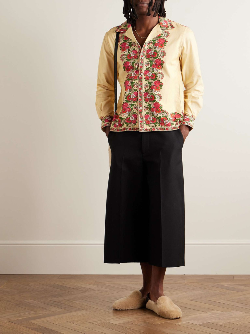 BODE Winter Bouquet Camp-Collar Floral-Print Cotton-Twill Shirt outlook