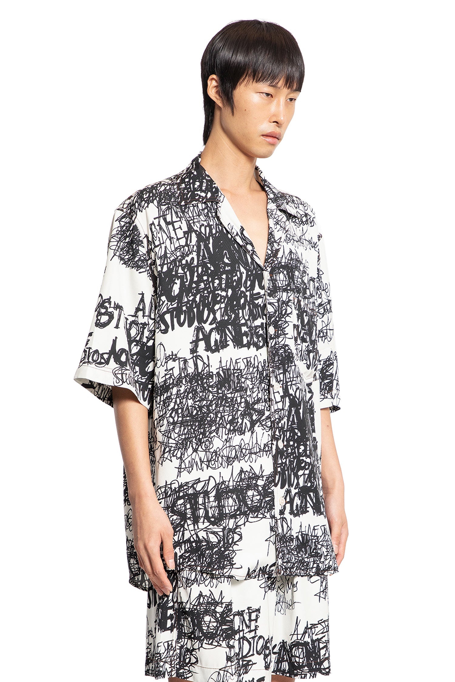 Printed-Buttoned-Short-Sleeve-Shirt - 2