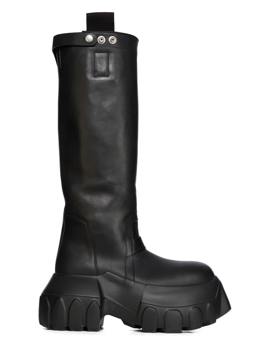 Black Concordians Pull On Mega Tractor Tall Boots - 1