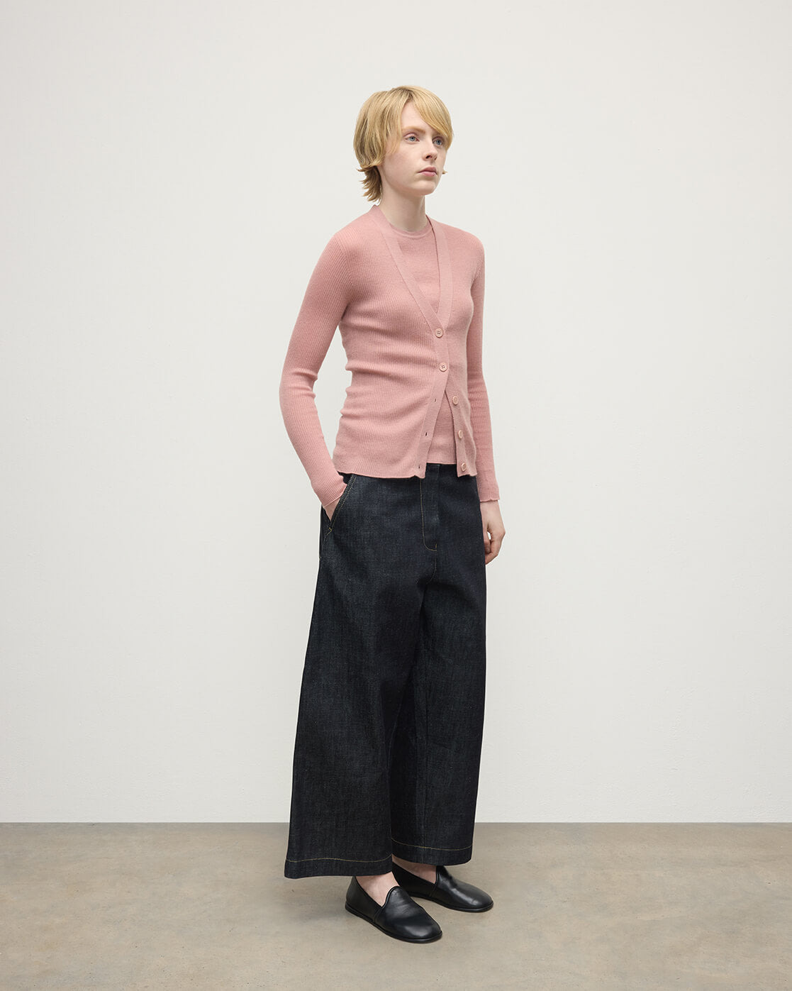 Superfine Cashmere Pink Cardigan - 3