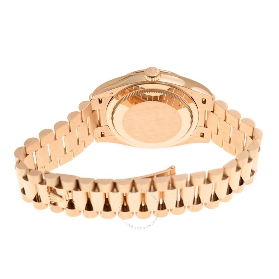 Rolex Day-Date 36 Automatic 18kt Everose Gold Diamond Slate Dial Ladies Watch M128235-0050 - 4