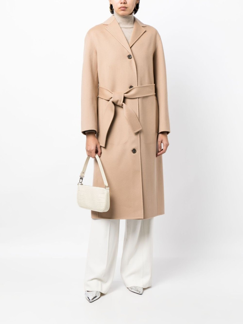 Theory wool-cashmere belted-waist coat outlook