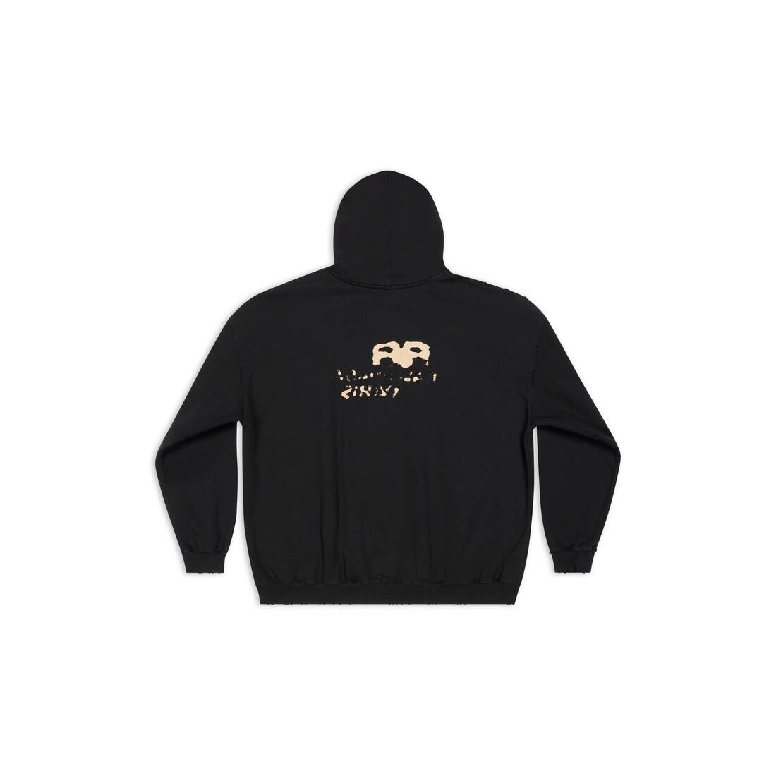 Hand Drawn Bb Icon Hoodie Large Fit in Black - 2