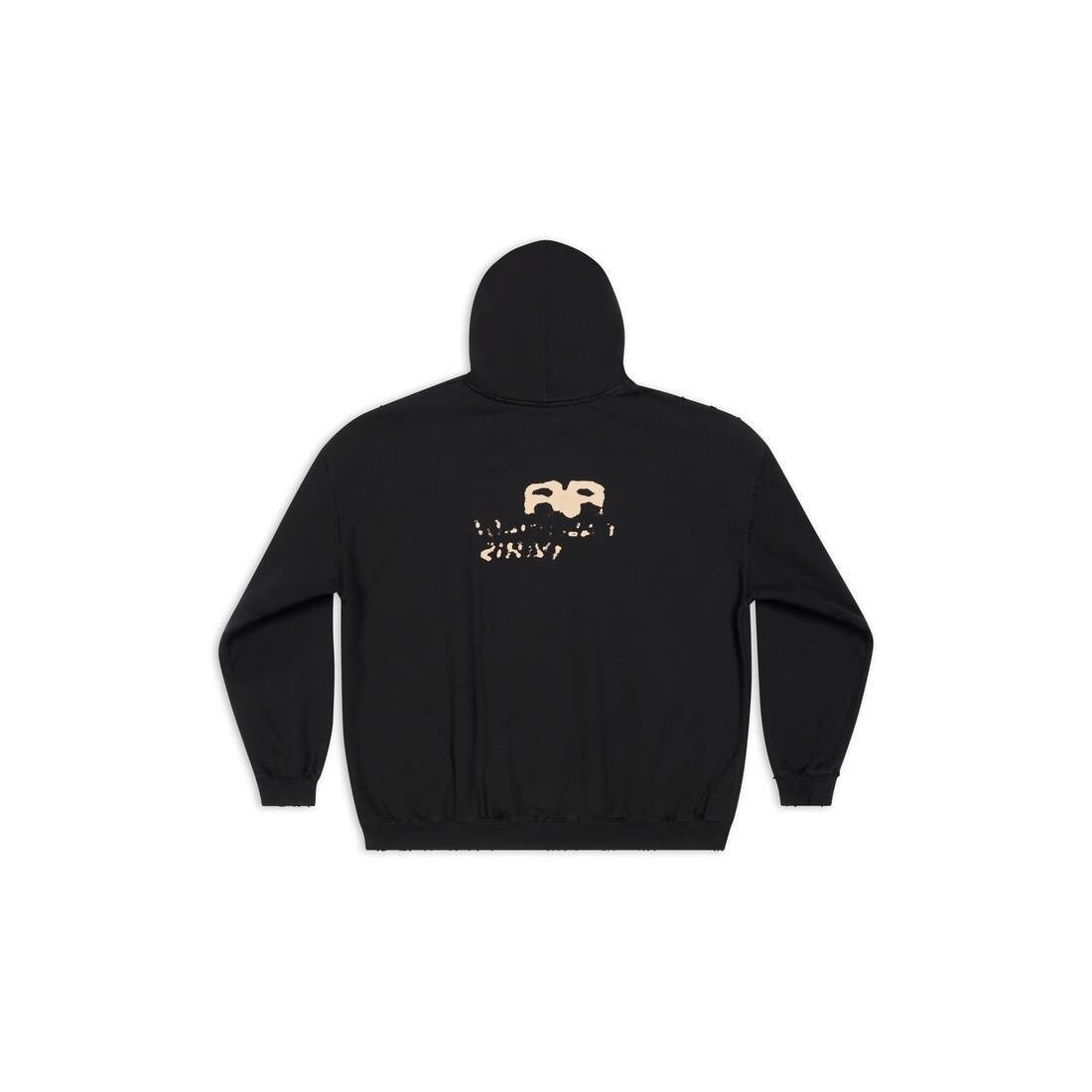 Men's Hand Drawn Bb Icon Hoodie Large Fit in Black - 2