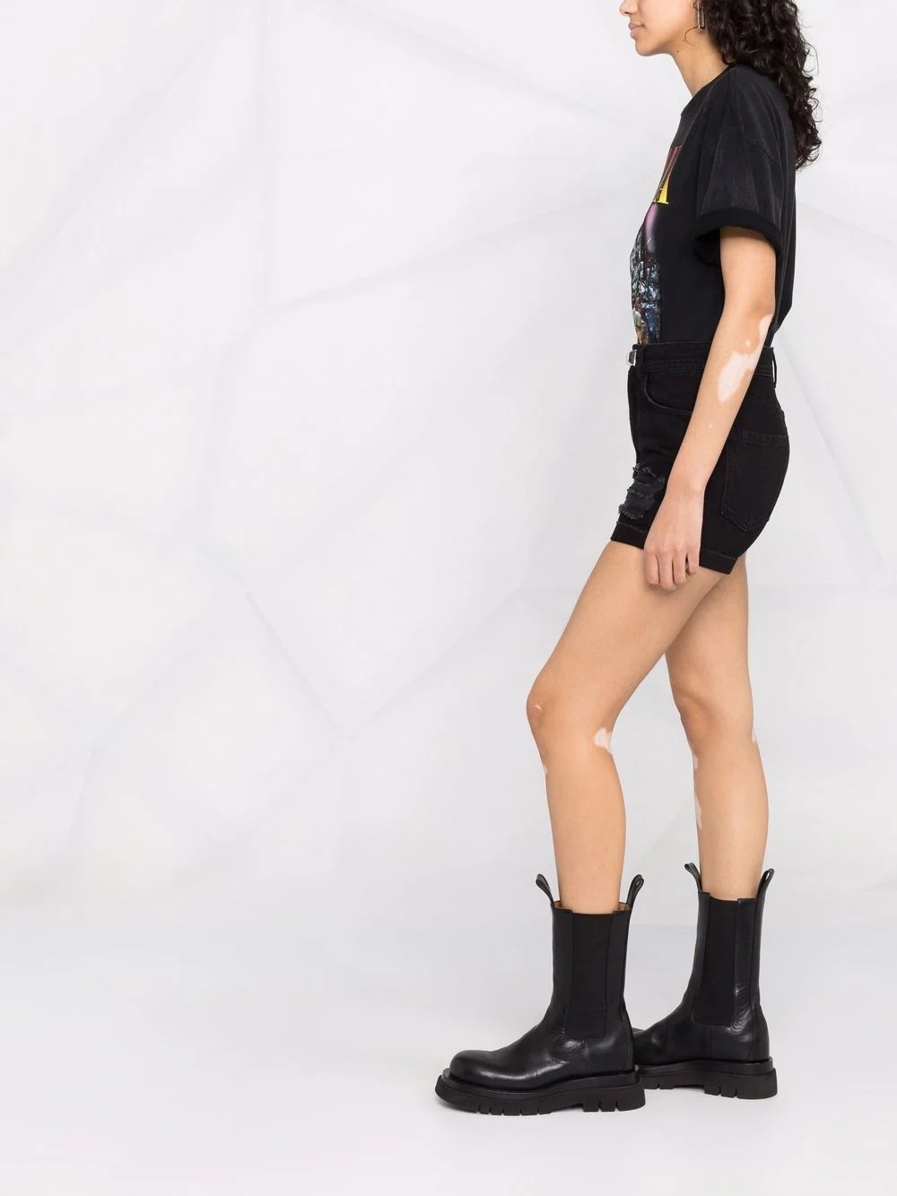 Stones denim hot pants - 6