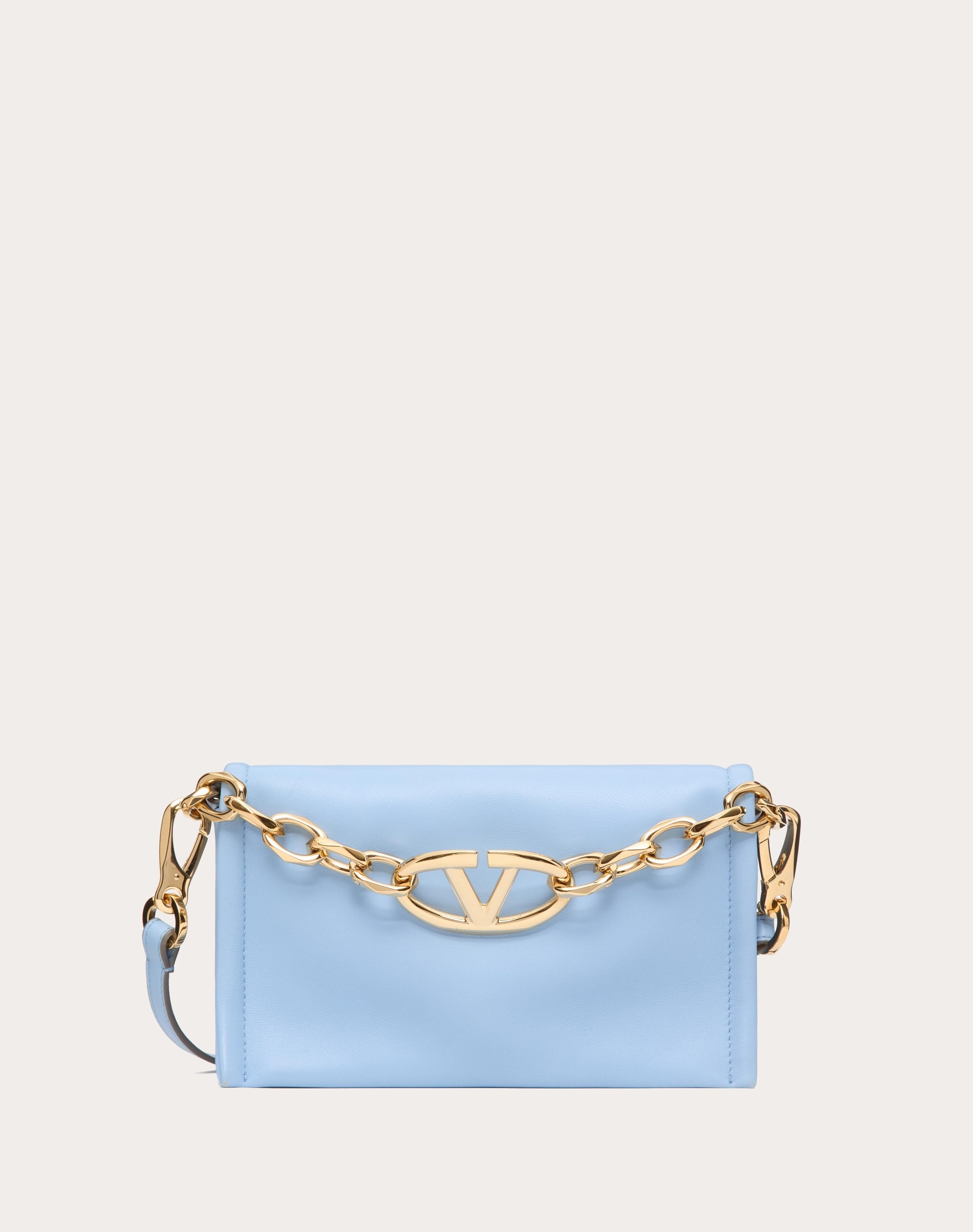 VLOGO CHAIN CLUTCH BAG IN NAPPA LEATHER WITH CHAIN - 1