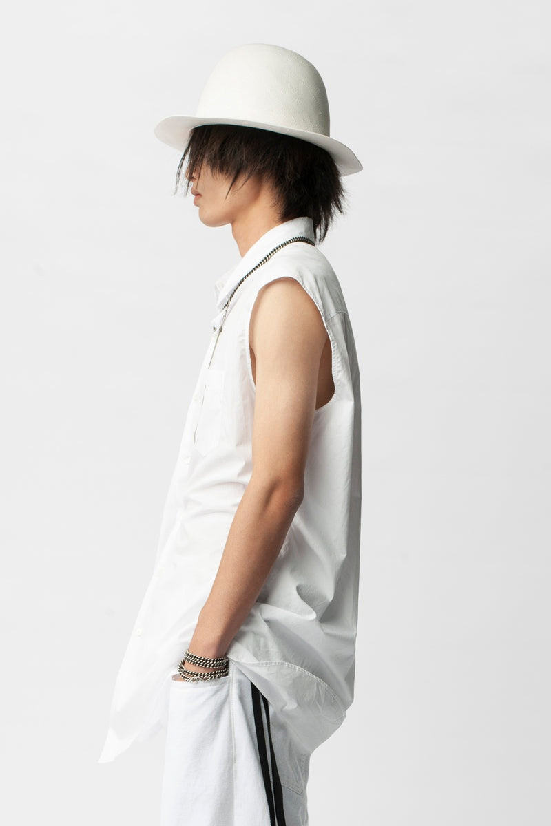 Ann Demeulemeester Dorian Sleeveless High Comfort Long Shirt outlook