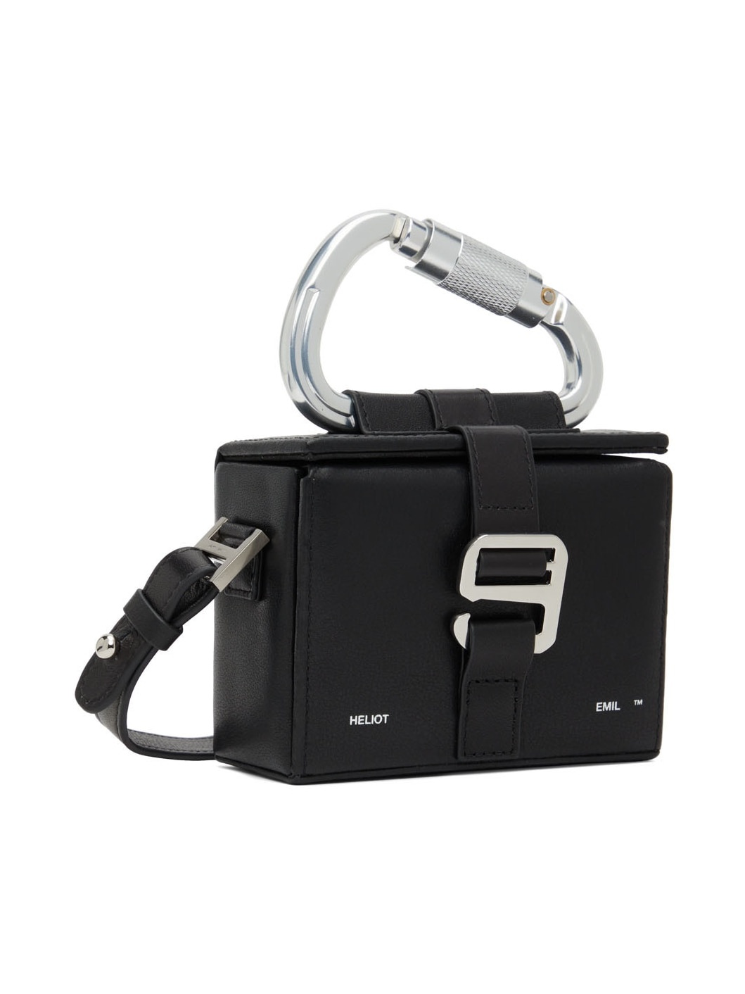 Black Mini Leather Crossbody Bag - 2