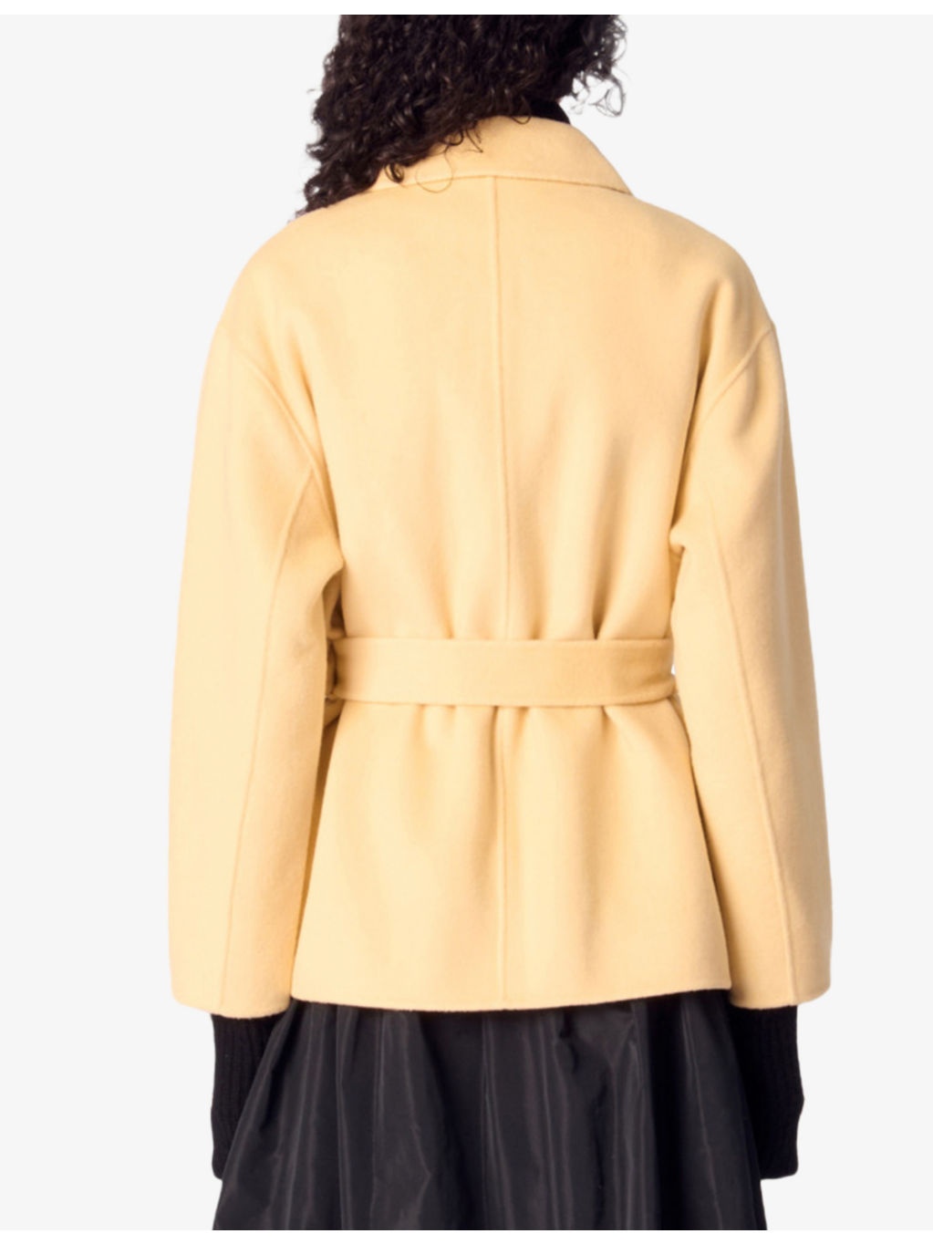 Short Double-Faced Belted Wool-Blend Coat - 4