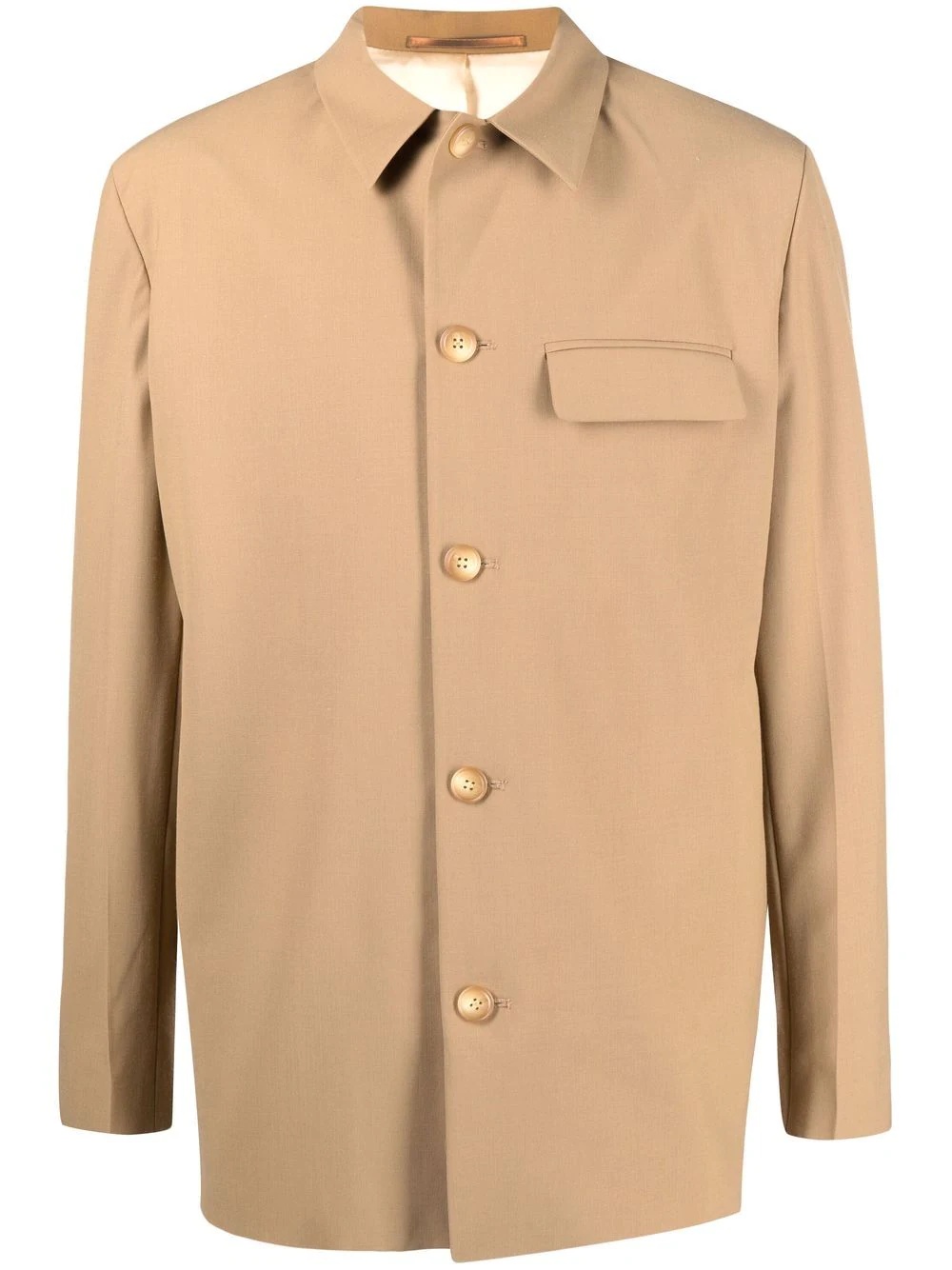 button-up tailored overshirt - 1