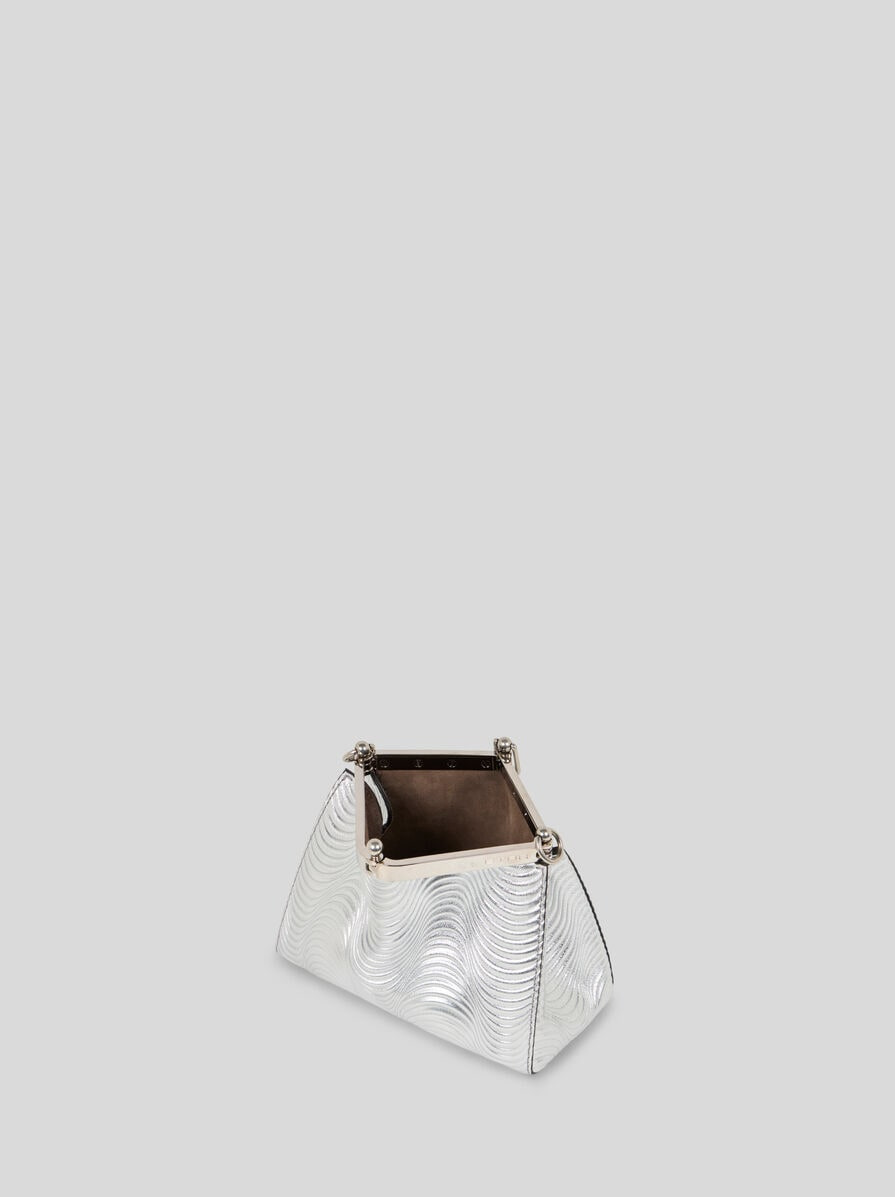 SMALL METALLIC LEATHER VELA BAG - 4