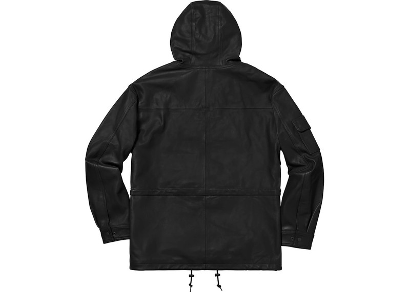 Supreme Supreme Leather Anorak Black outlook