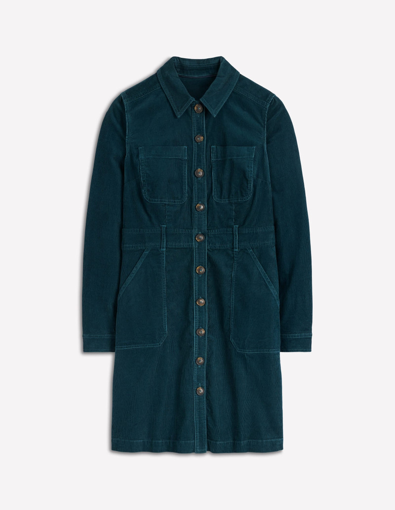Amanda Cord Short Dress-Midnight Teal 1