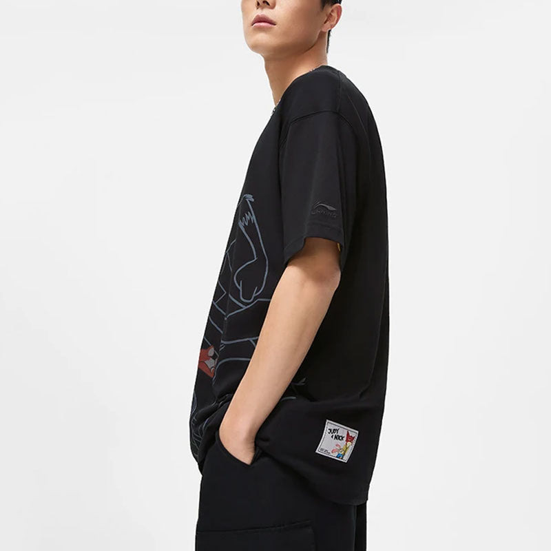 Li-Ning x Disney Zootopia Graphic T-shirt 'Black' AHST271-1 - 5