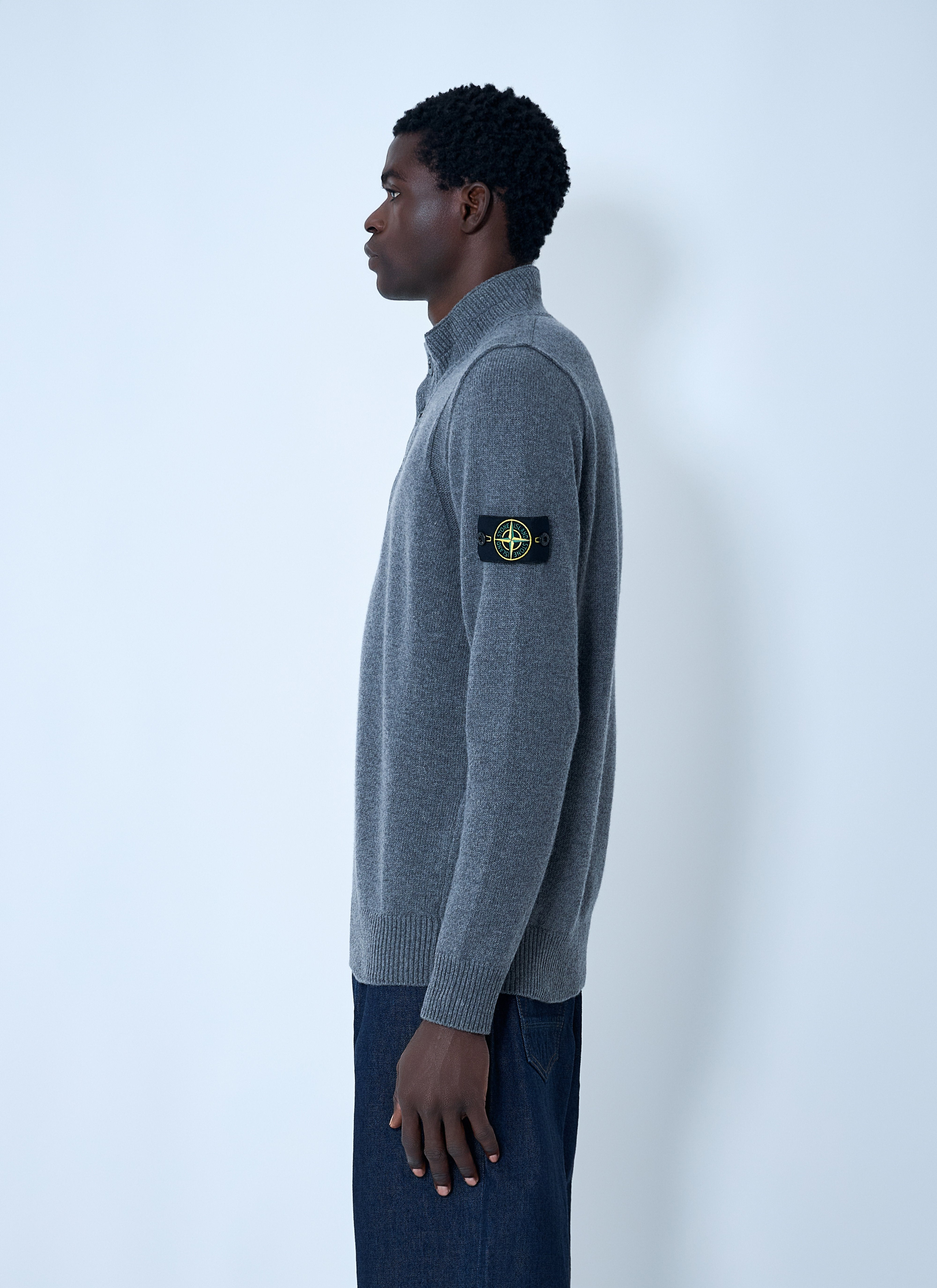 Stone Island Men Logo Patch Sweater - 3