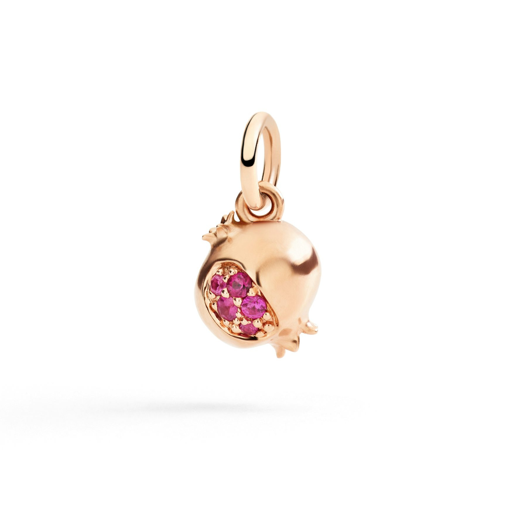 ROSE GOLD & RUBY POMEGRANATE CHARM - 1