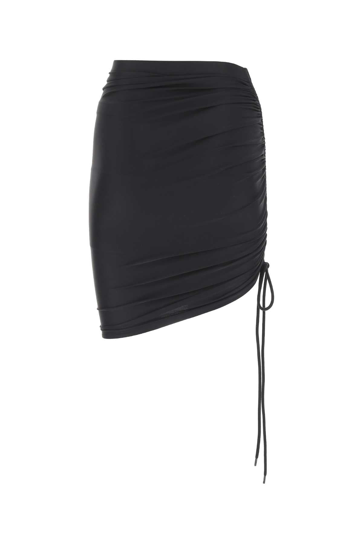 Balenciaga Women Black Stretch Nylon Skirt - 2