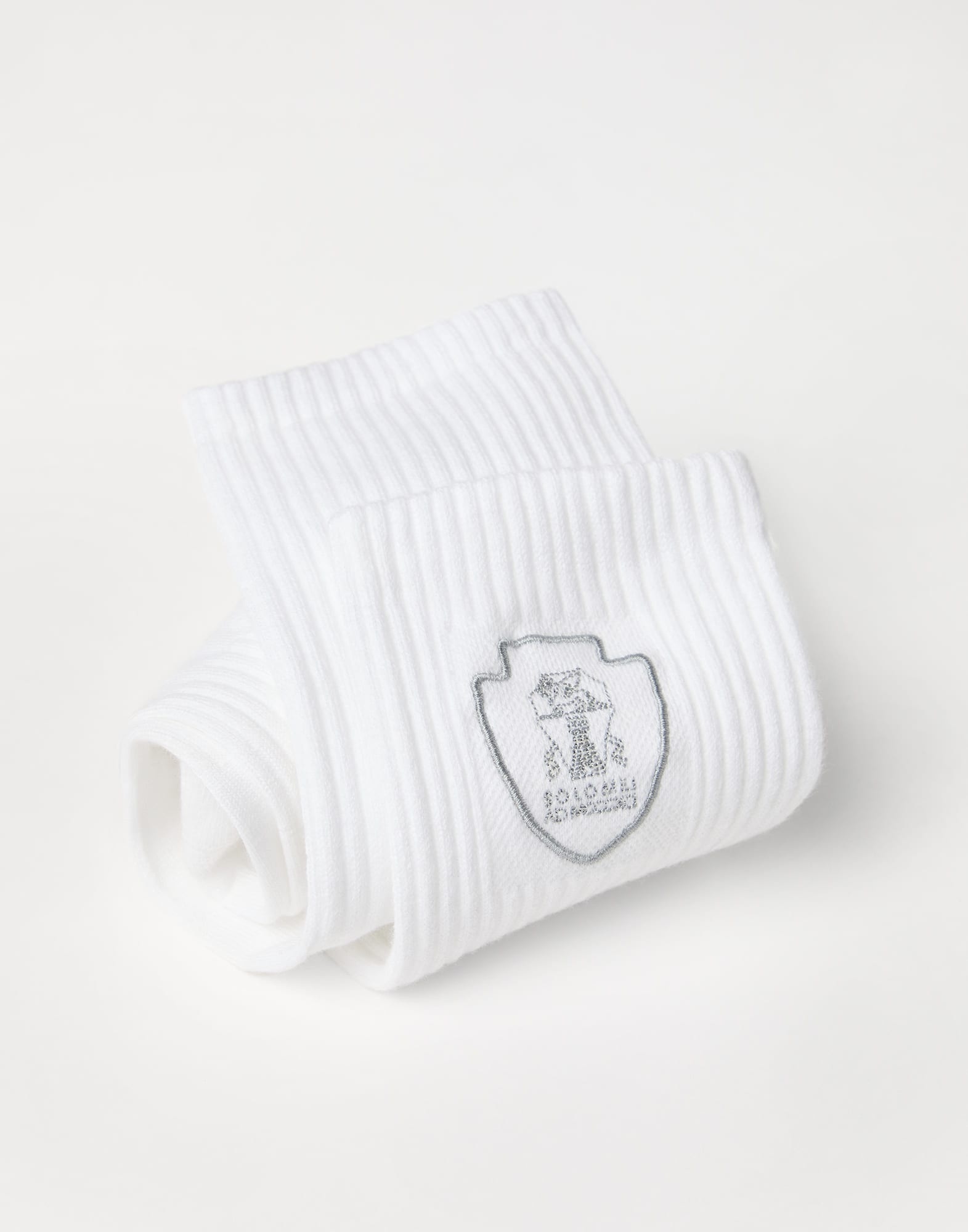 Techno cotton rib knit socks with embroidered logo - 2