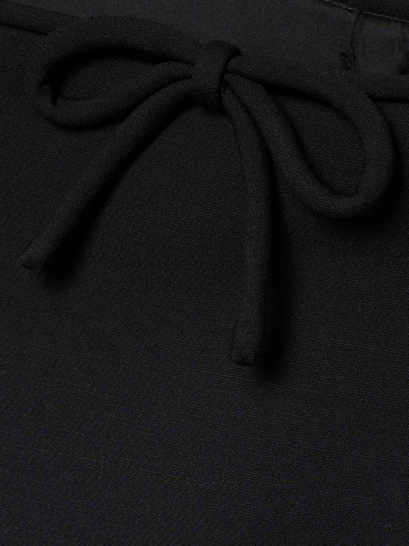 Bow-embellished wool and silk-blend crepe midi skirt - 4