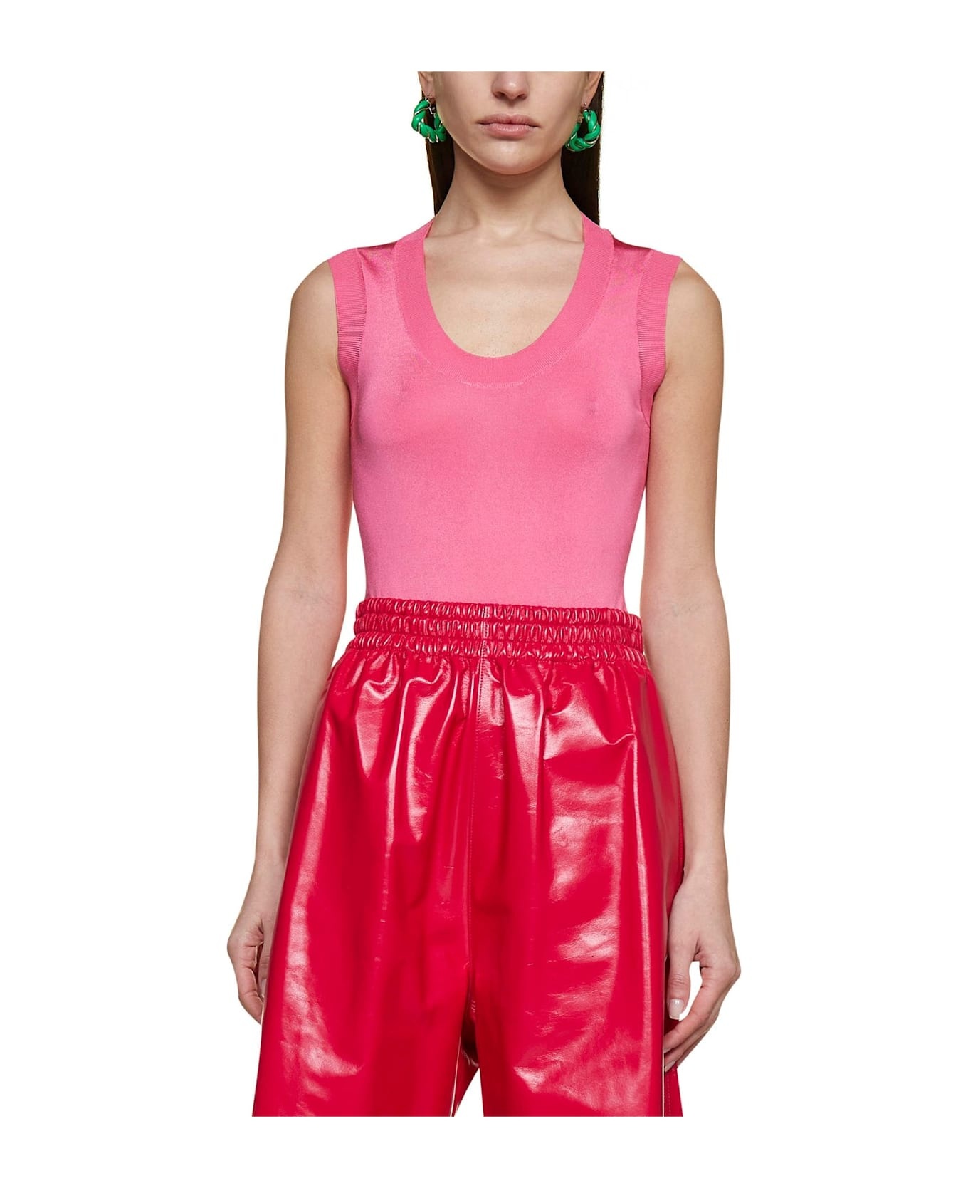 Sleeveless Knitted Vest Top - 4