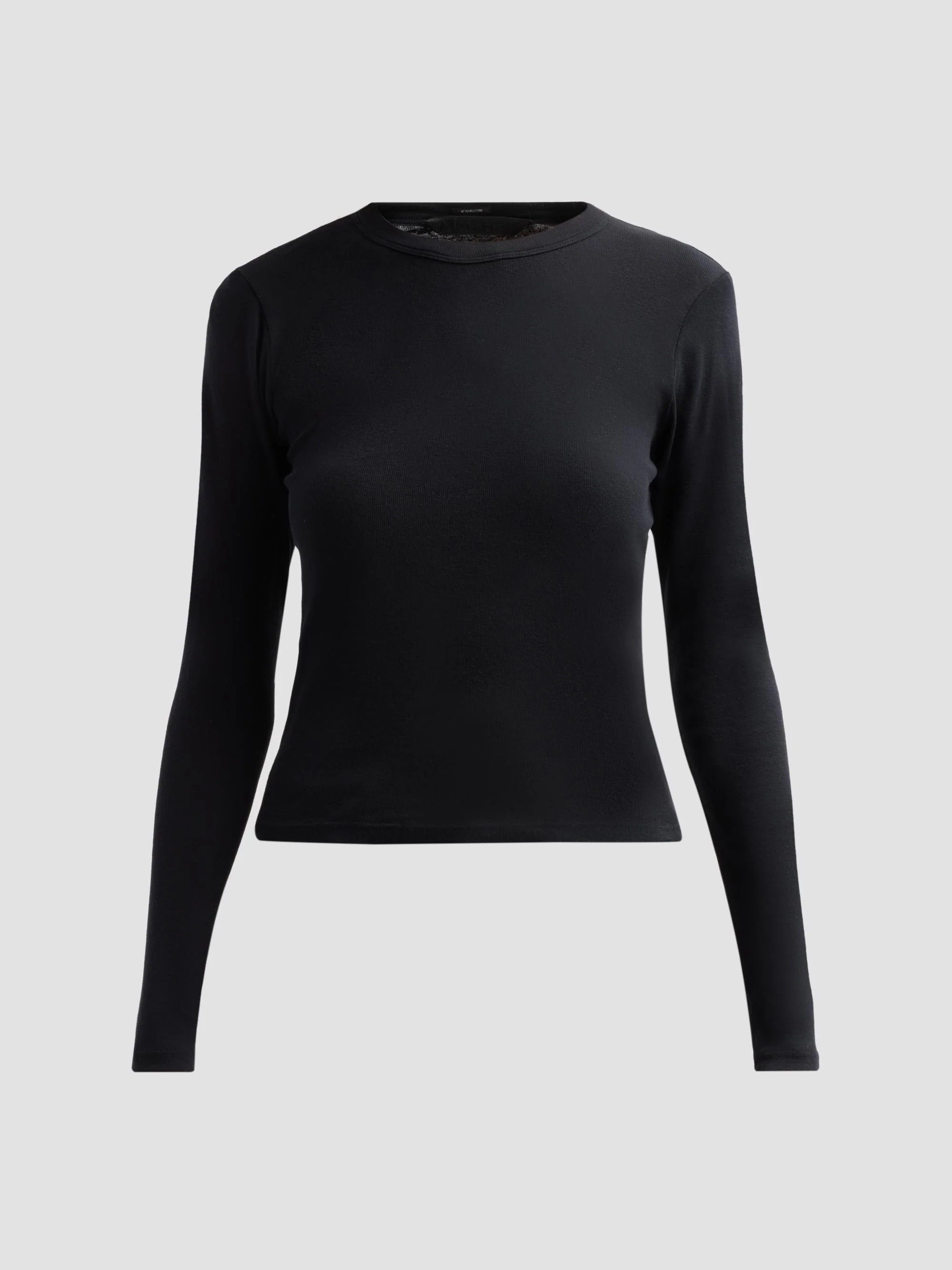 Women's The Itty Bitty Long-Sleeve Crop T-Shirt - Black - 1