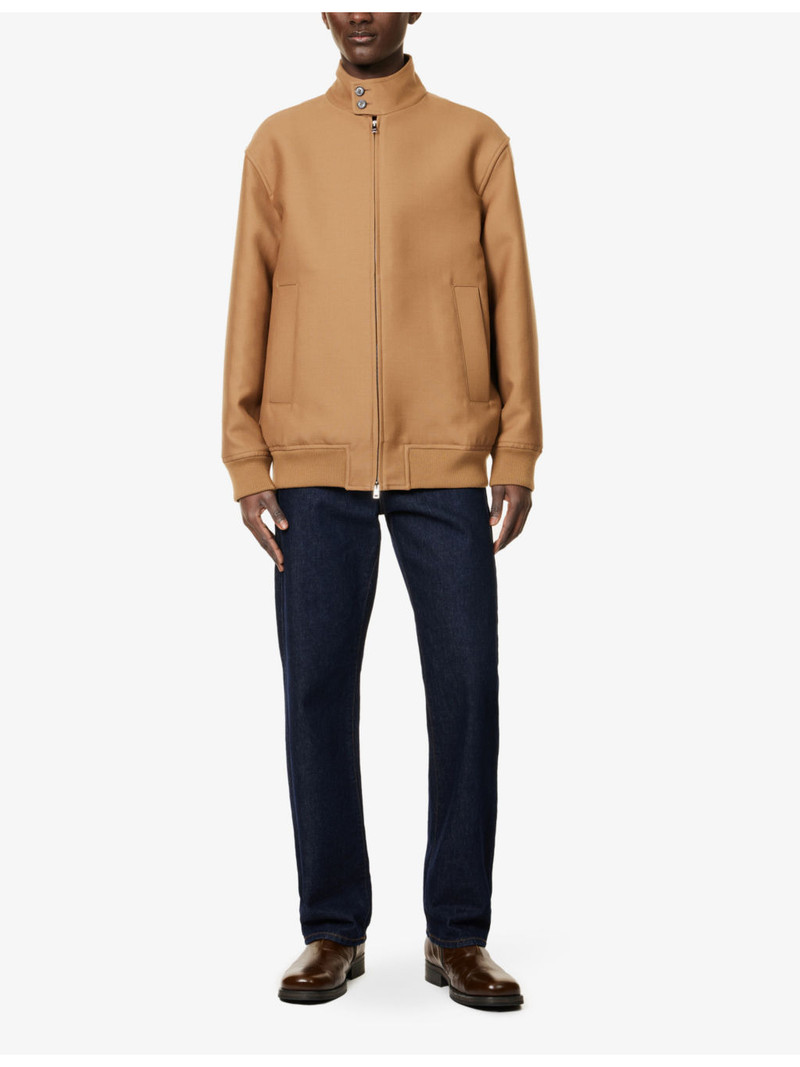 GUCCI Funnel-Neck Regular-Fit Wool Jacket outlook