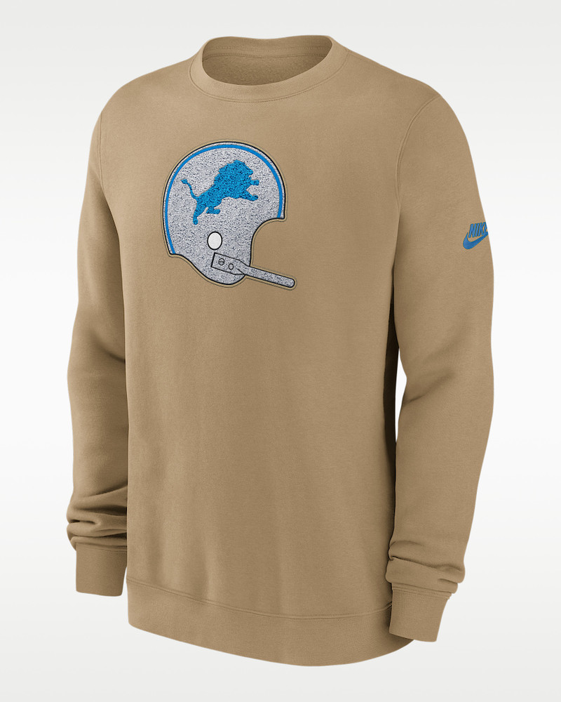 Detroit Lions Swing Pass Rewind Club Men's Nike NFL Pullover Crew 1