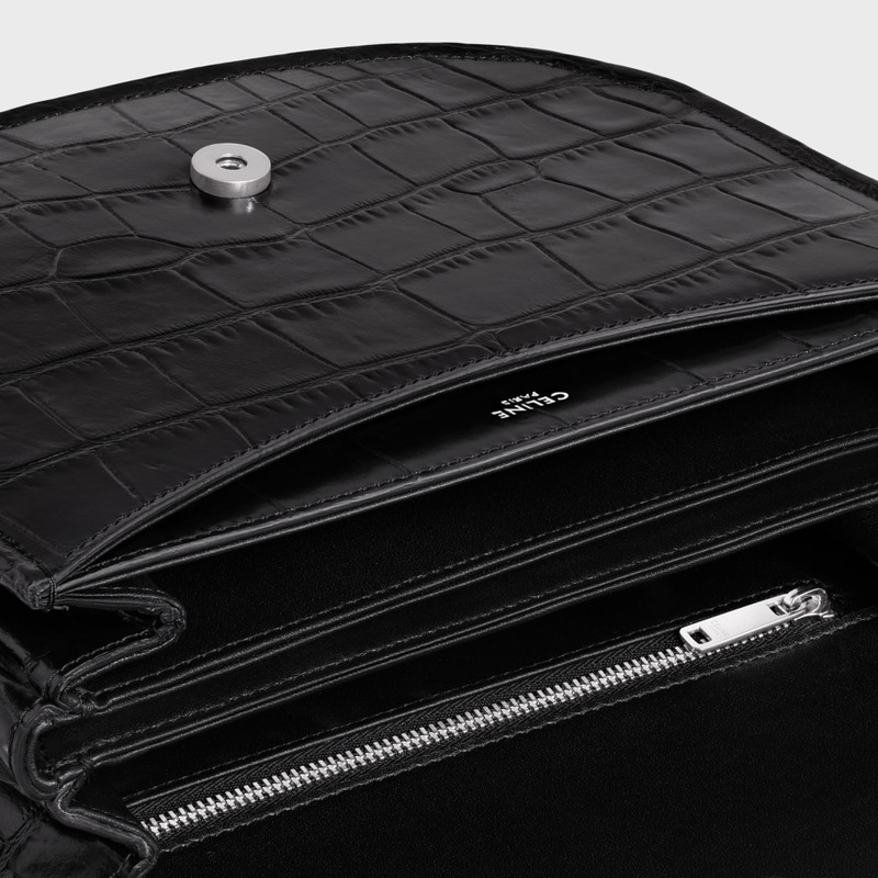 MEDIUM BESACE TRIOMPHE in CROCODILE EMBOSSED CALFSKIN 4