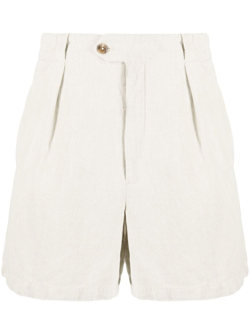 high-waisted organic-cotton shorts 1