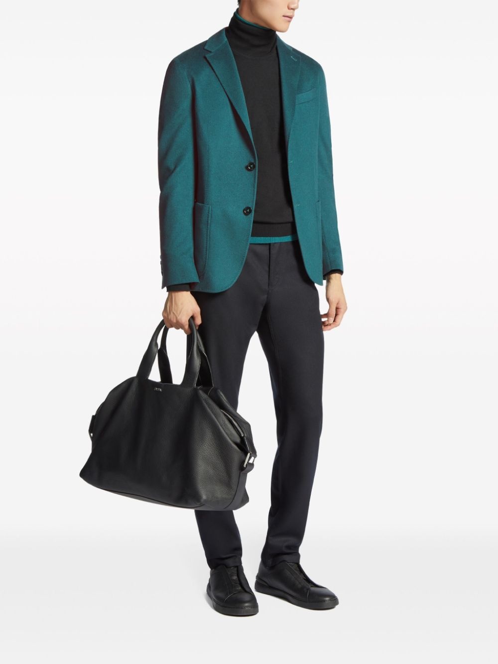 straight-leg logo-patch trousers - 2