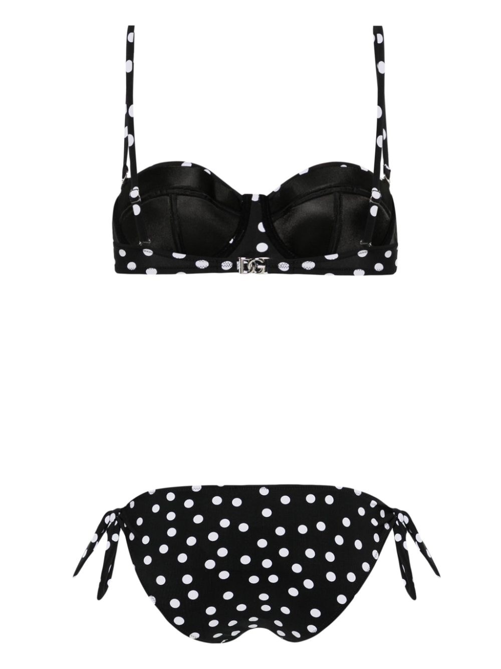 polka-dot triangle bikini set - 2