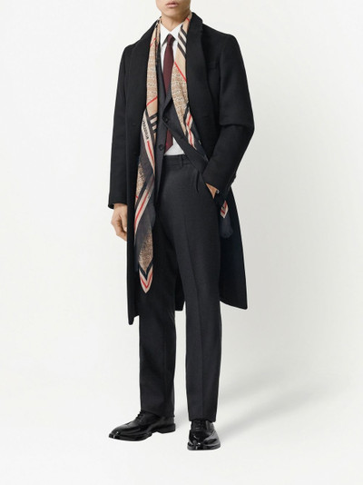 Burberry Montage-print  fine-knit scarf outlook