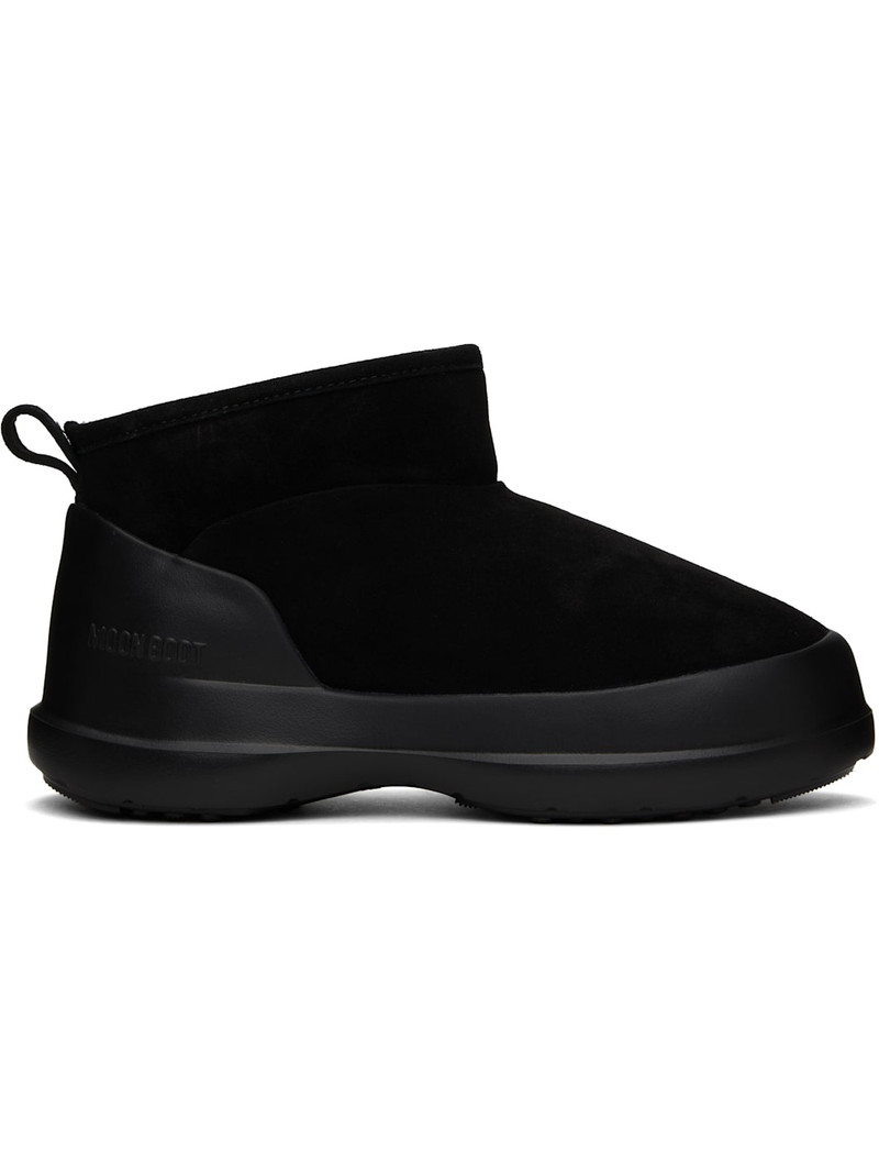 Black Luna Low Suede Boots - 1