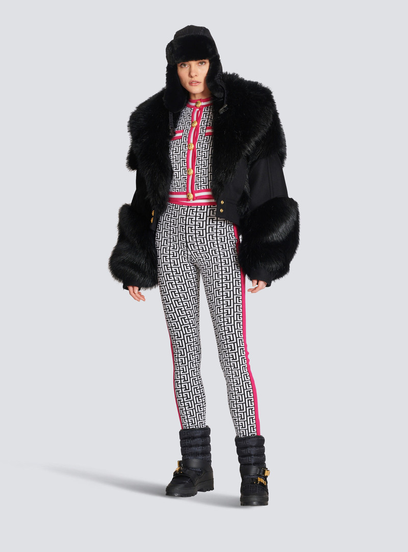 Balmain Knit leggings with Balmain monogram outlook