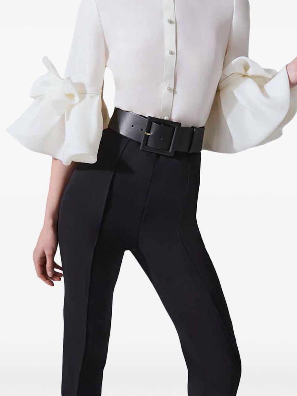 high-waisted skinny-cut trousers - 4
