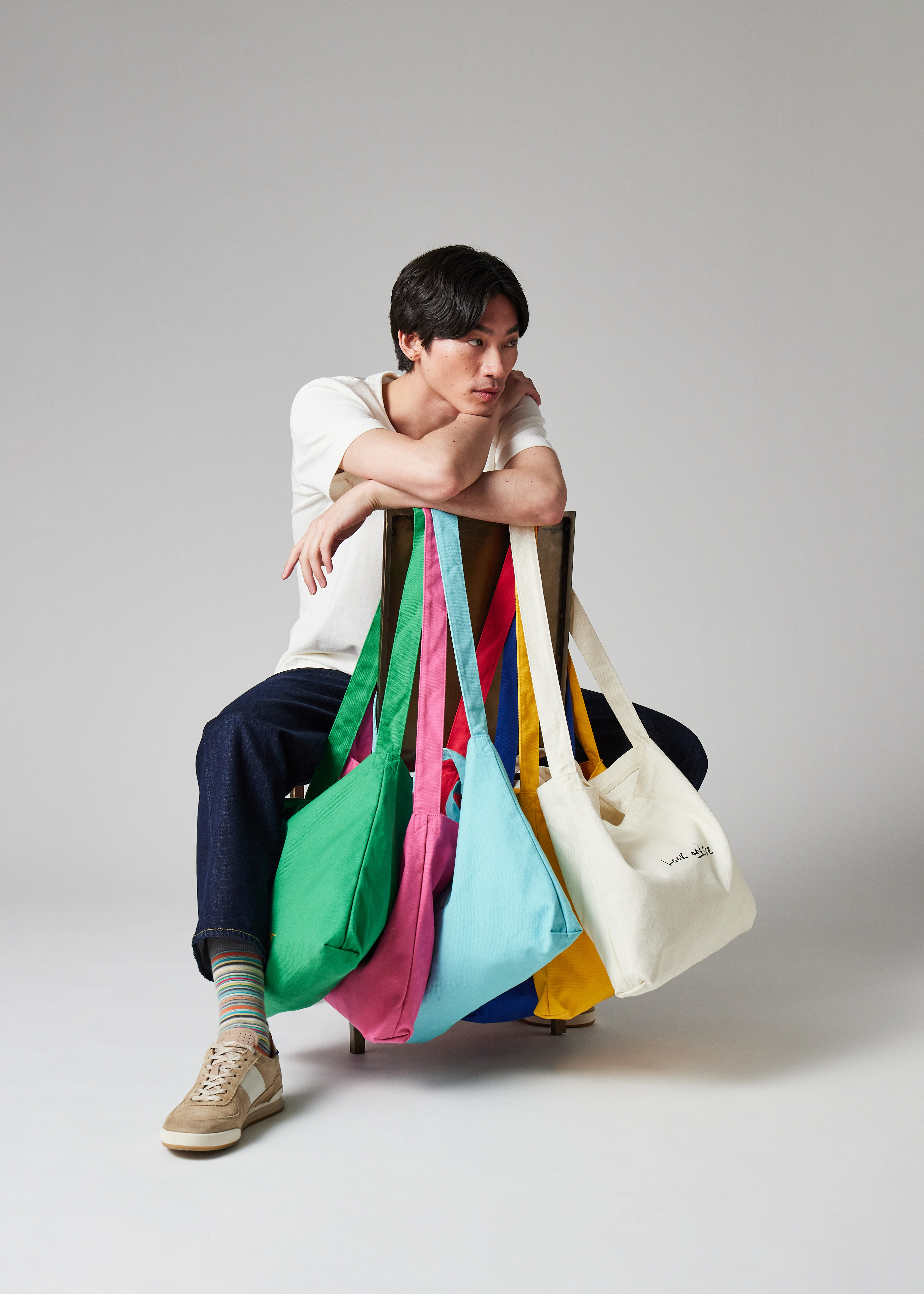 Ecru Cotton-Canvas Quote Tote Bag - 7