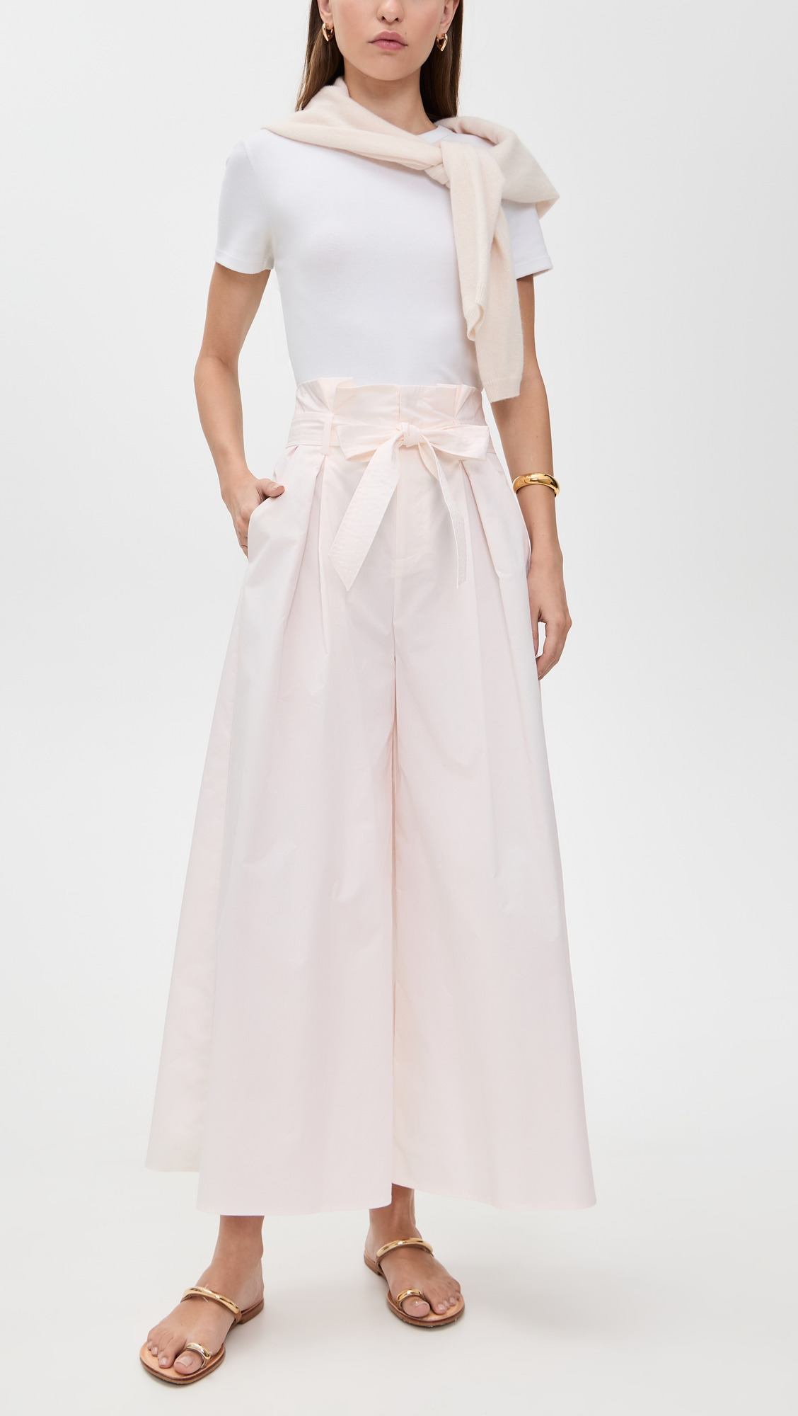 Lowen Paperbag Cropped Pants - 4