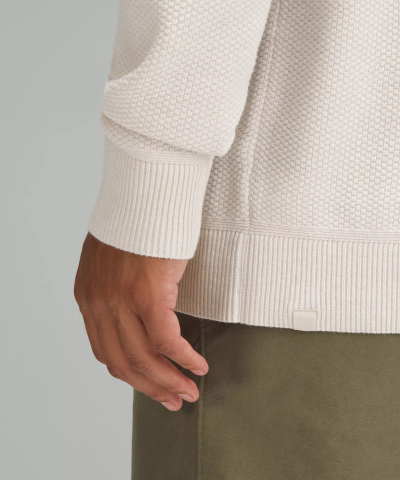 Textured Knit Crewneck Sweater 5