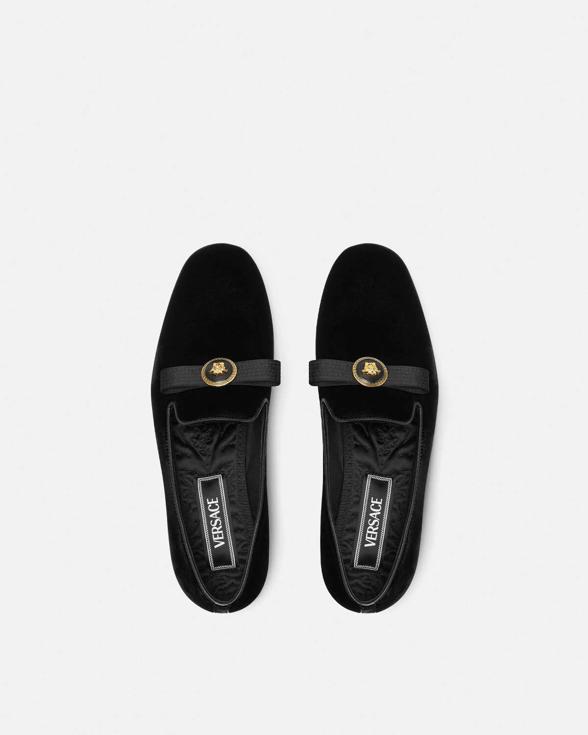 Gianni Ribbon Velvet Slippers - 4