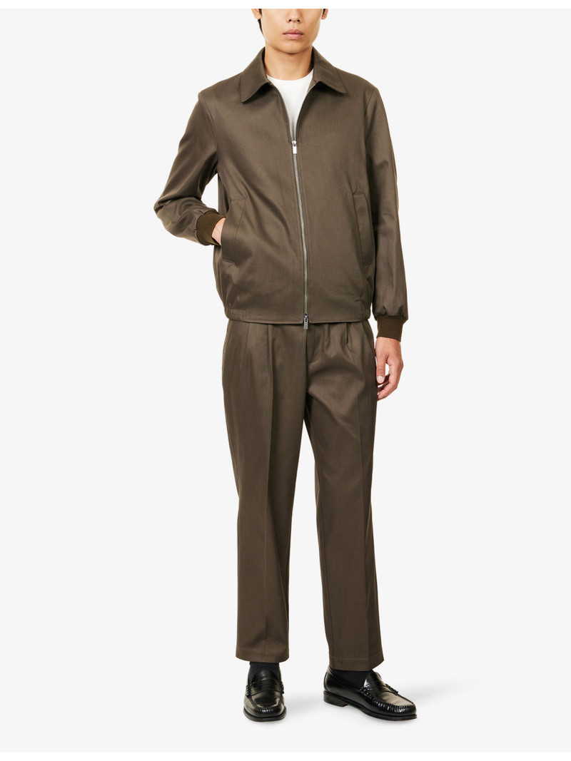BARENA Olivo Classic-Collar Cotton Jacket outlook