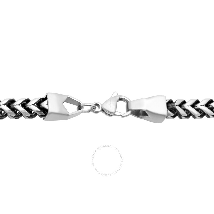 Robert Alton - Robert Alton Stainless Steel Gunmetal Matte Franco Chain - 3