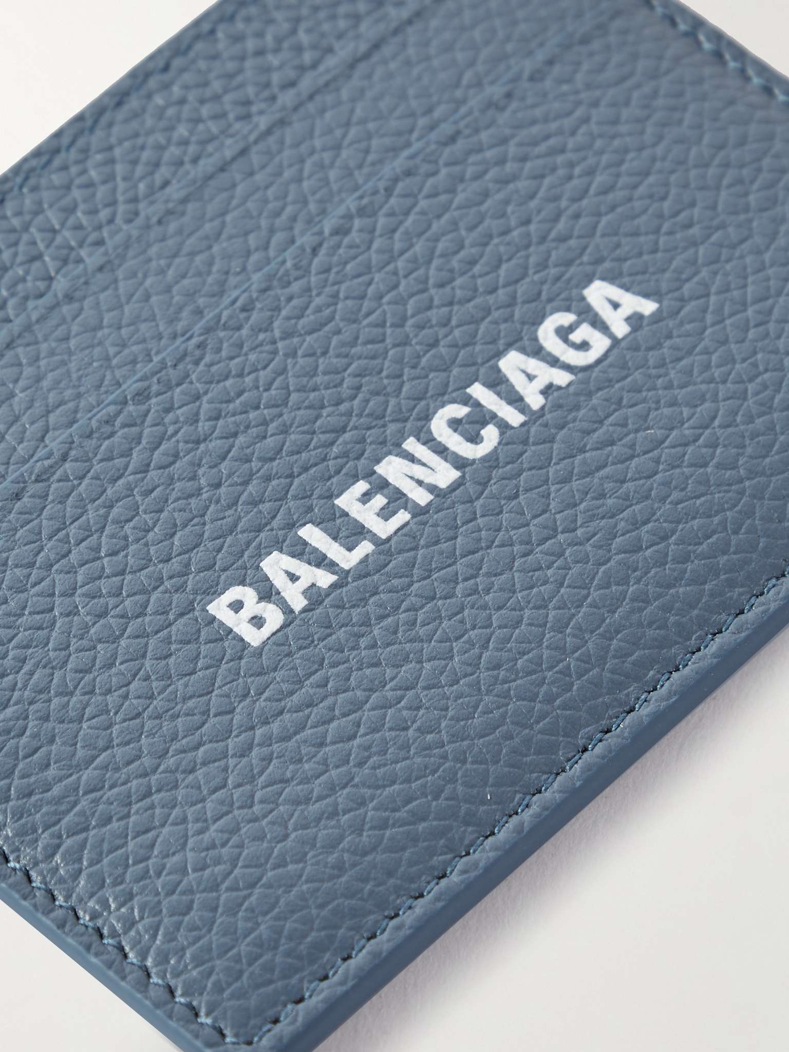 Logo-Print Full-Grain Leather Cardholder - 4