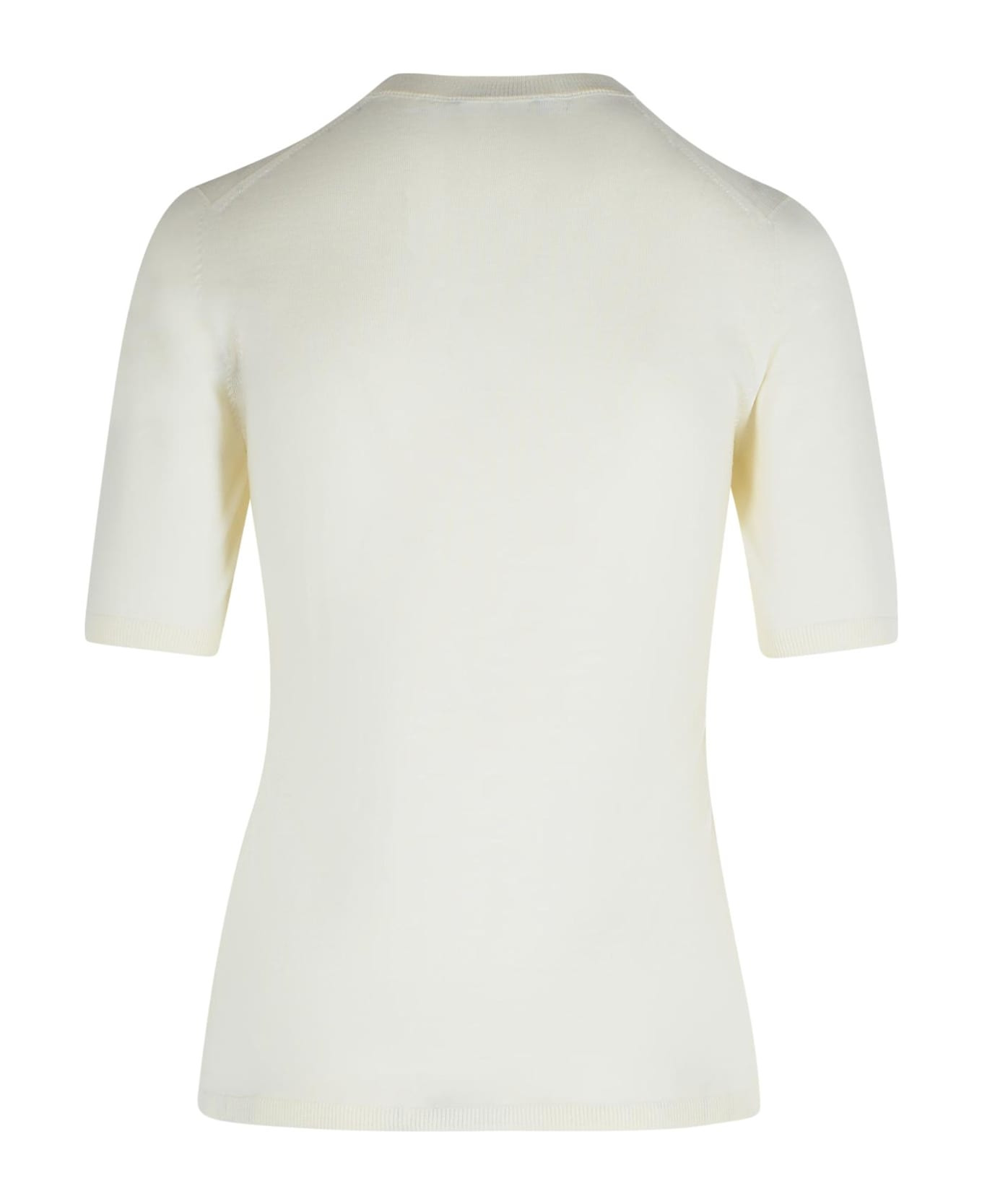 'gerico' White Virgin Wool Sweater - 3