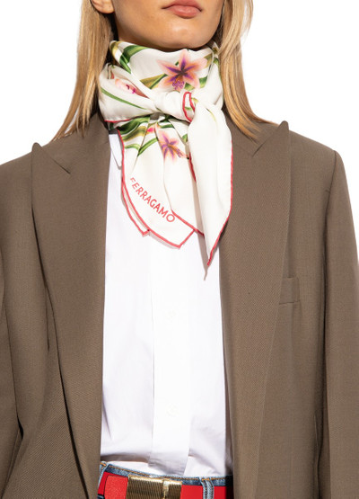 FERRAGAMO Silk shawl with floral motif outlook