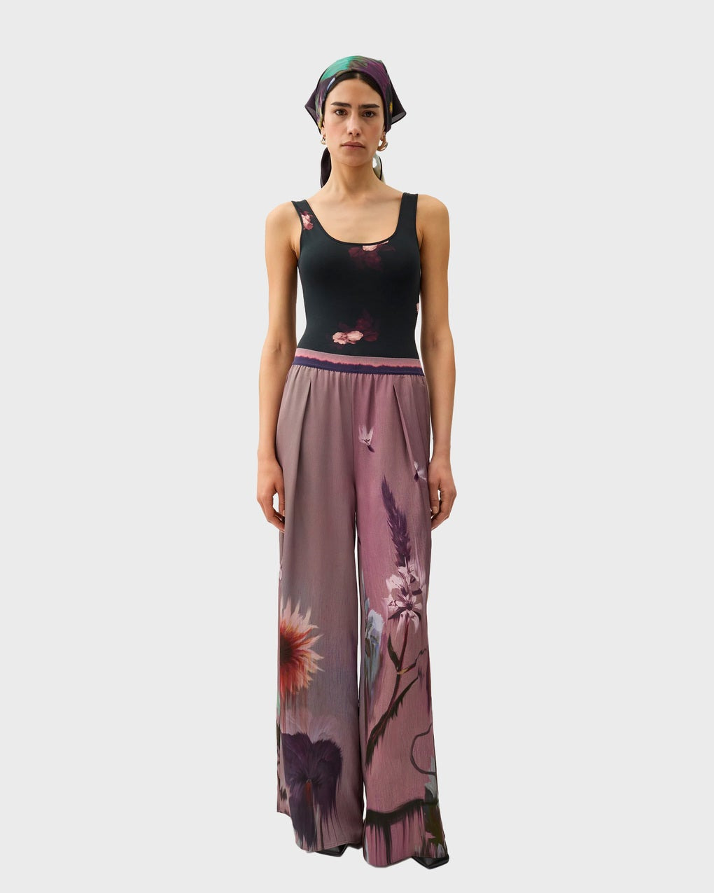 Trousers Berta Flower Purple - 3