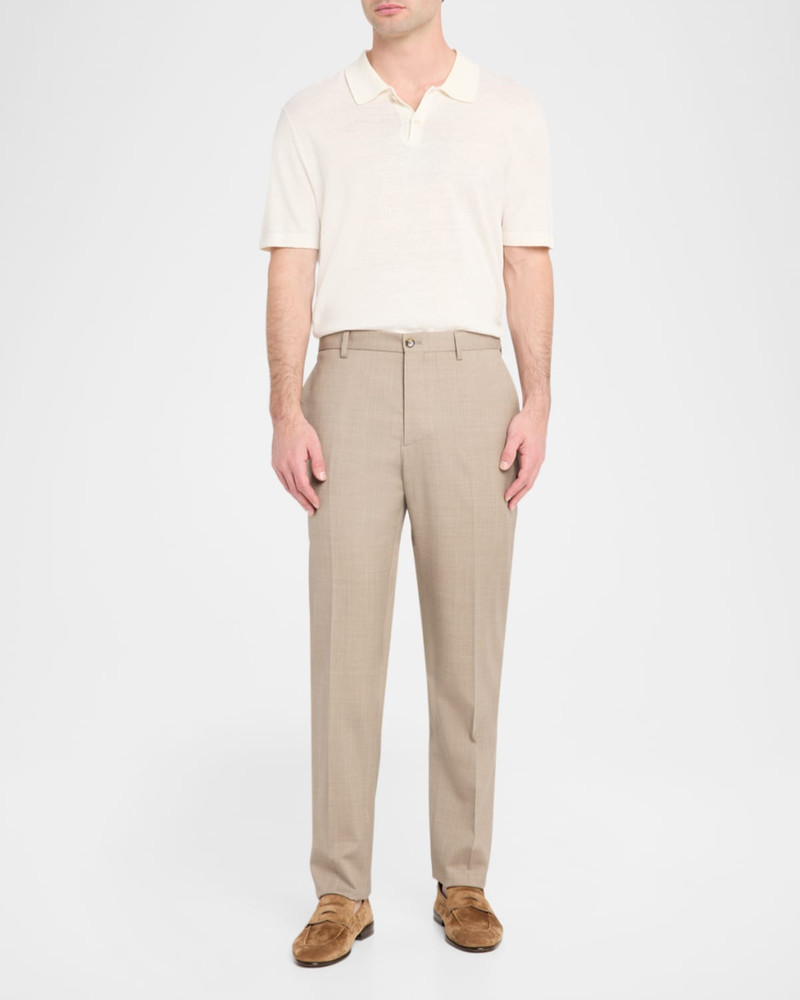 Etro Men & apos;s Creased Virgin Wool Roma-Fit Straight-Leg Trousers outlook