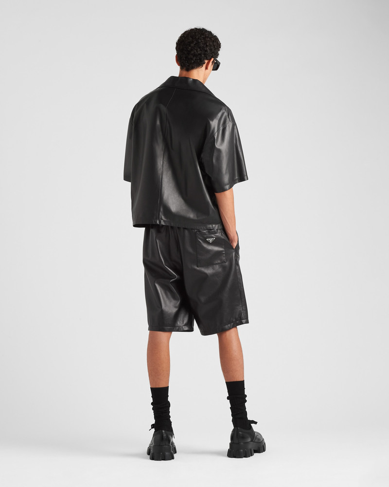 Nappa leather Bermudas 5